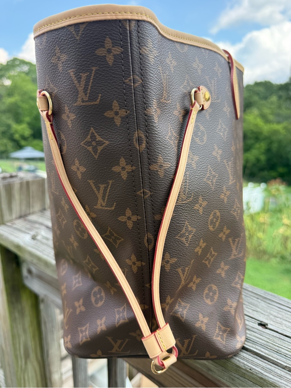 Brown Monogram Canvas Tote Bag - Picture 8 of 15